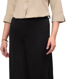 esta Women Regular Fit Solid Curved Collar Formal Shirt image 4