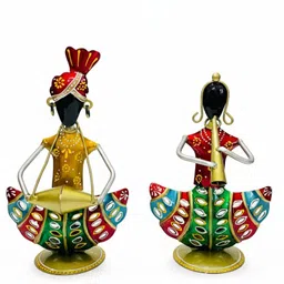 bhavya artandcraft Ethnic Musician Tealight Holders Iron 1 - Cup Tealight Holder image 2