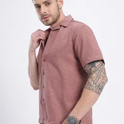glitchez Men Relaxed Fit Fit Solid Casual Shirt image 4