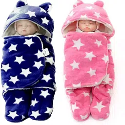 aakriti Printed Single Hooded Baby Blanket for AC Room-picture-28