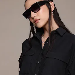 roadster Women Oversized Fit Solid Casual Shirt-picture-21