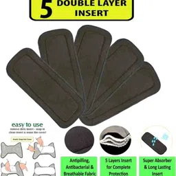 meet novelty 5 Layer Bamboo Charcoal Wetfree Reusable Washable Cotton Diaper Nappy Inserts-picture-22