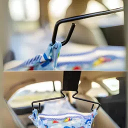 apav Cotton Cradle for Car with Zipper and Net | Comfortable for Long Car Rides image 5