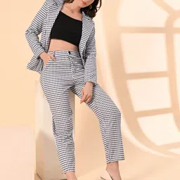 elegane by jangid Women 3-Piece Cotton Blend Blazer Suit Set – Formal Wear, Office Outfit, Business Look Solid Suit-picture-26
