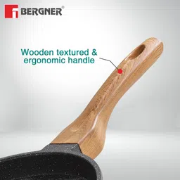 bergner Aadhirai Cast Aluminium Non-Stick 12 Pits Appam Patra with Glass Lid | Paniarakkal with Lid 0 L capacity 24 cm diameter image 5