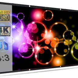 Savsol 75 inch Projector Screen,4K HD 16:9 Portable Video Projector Screen Foldable Anti-Crease Indoor Outdoor Projection Screen for Home, Office, Classroom Projector Screen (Width 167.64 cm x 91.44 cm Height) image 3