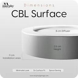 murphy LED 5W CBL Surface down light (Warm White , Pack of 1) Ceiling Light Ceiling Lamp image 4
