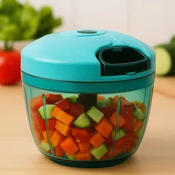 vasundhara 3 Stainless Steel Blade, powerful mini handy quick Electric Vegetable & Fruit Chopper image 5