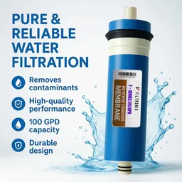 filtronix 300 GPD RO Membrane – High-Performance, Long Life, Superior TDS Removal Solid Filter Cartridge image 3