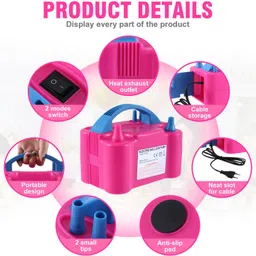 jeevan jyoti agency Solid High Power Electric Balloon Inflator Air Pump for Wedding Party Balloon image 2