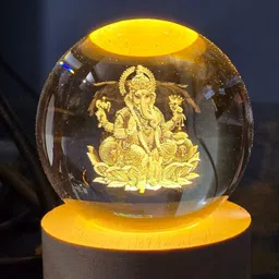 arv 3D Lord Ganesh Ji Crystal Ball Table Lamp-picture-12