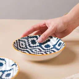 nestasia Ceramic Serving Bowl Unique Decorative Pattern, Perfect Dahi Bhalla Plates, for Baking & Serving image 5