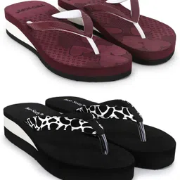 two soft Combo Pack Of 2 Stylish Casual Light & Soft Comfortable Daily Wear Women Slippers-picture-12