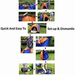 device Polyester Picnic Hiking Camping 6 person Portable Dome Tent with Bag Tent - For 6 person image 4