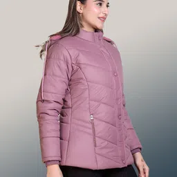hoc Women Solid Bomber Jacket image 3