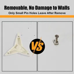 hasthip Hardwall Picture Hanging Kit 40PCS Wall Hangers for Photo Frames Art Paintings Plastic Coat Pack of 40 Hangers For Coat image 4