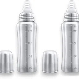 rb point 2 in 1 Use Regular Stainless Steel Baby Feeding Bottle - Food Grade Plastic, Silicone-picture-28