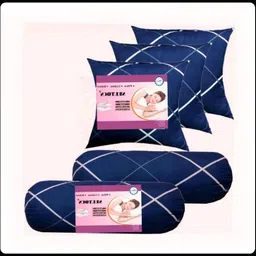 urmila creation 3 CUSHION 2 BOLSTER Microfibre Geometric Bolster Pack of 5-picture-22