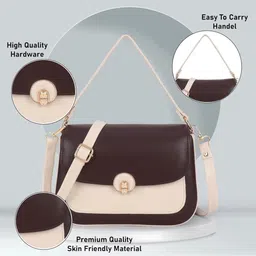 lakura Women Brown Hand-held Bag image 4