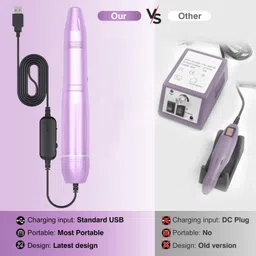 hannea Electric Nail Drill Kit, Nail Drill Machine Professional Portable USB image 4