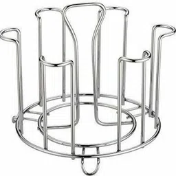heet 6 Glasses Glass Stand Made Stainless Steel Glass Stand for Kitchen Dining Table Stainless Steel Glass Holder-picture-18
