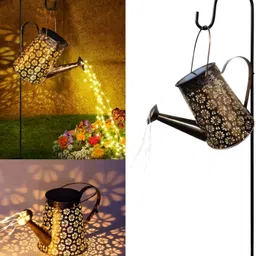 Solar Garden Light Outdoor Watering Can Decorative Kettle Shower String Lamp Post Light Outdoor Lamp-image-31