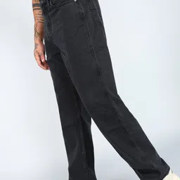 flying machine Men Relaxed Fit Mid Rise Black Jeans image 3