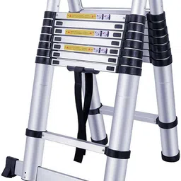 smarty Double A-Type Telescopic Dual Ultra Stabilizer Portable 12 Steps 12.5 Feet Aluminium Ladder image 2