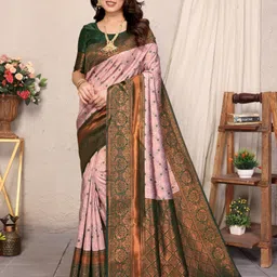avantika fashion Woven Kanjivaram Pure Silk, Art Silk Saree-picture-27