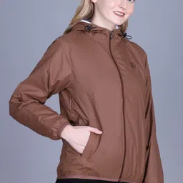 TRANDT DUDE K5213 Solid Women Wind Cheater image 3