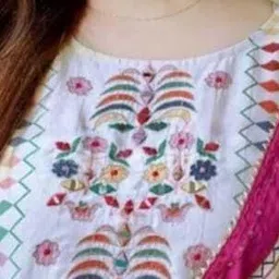 vaduka Women Cotton Rayon Kurta Pant Dupatta Set image 2