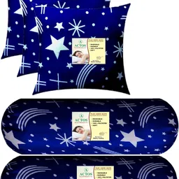 actos 3 Cushion And 2 Bolster Microfibre Nature Bolster Pack of 5-picture-20