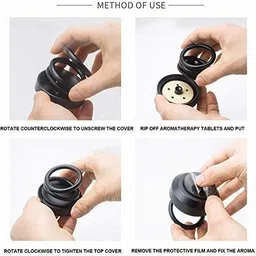 zepplus Solar Power Rotating Car Air Freshener Perfume, with Organic Fragrance (Black Plastic) Air Purifier (Pack of 1) Air Purifier image 3