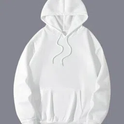 buckbarry Men Solid Hooded Neck White Sweater-picture-42