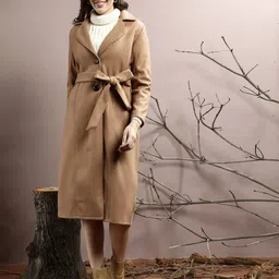 athena Wool Solid Coat For Women image 1
