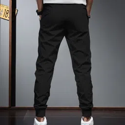 tripr Men Printed Black Track Pants image 2