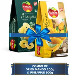 Eatriite Dried Sweetened Mango & Dried Sweetened Pineapple Combo 400g (200g x 2) | Wholesome & Vitamin Rich Healthy Snack | No Artificial Colors, Gluten Free, No Preservatives-image-9