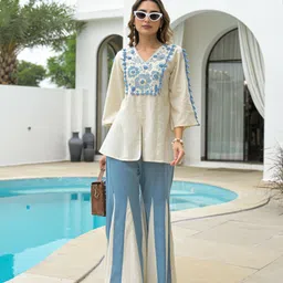 anusheet fashion Top Palazzos Co-ords Set image 3