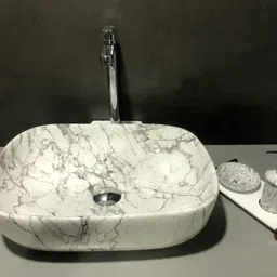 inletcera Table Top Premium Designer Ceramic Wash Basin(MN05) (18*13*5)(M05) N Table Top Basin image 2