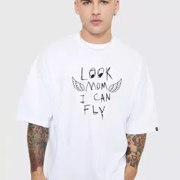 pronk Men Graphic Print Round Neck Pure Cotton White T-Shirt-picture-15