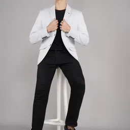 killer Men Solid Single Breasted Casual Blazer image 2