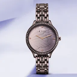 titan Purple Glitz Analog Watch- For Women 95209QM01 image 1