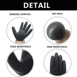 narv Hand Gloves For Dishwashing Kitchen Bathroom Toilet Cleaning Food Processing Wet and Dry Glove Set image 3