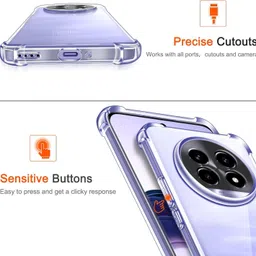 clovyr Back Cover for Realme 13 Pro 5G / Realme 13 Pro Plus 5G Bumper Silicon Transparent Case image 3