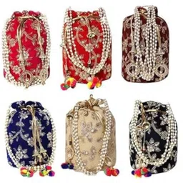 ruwaza Women Multicolor Potli image 1