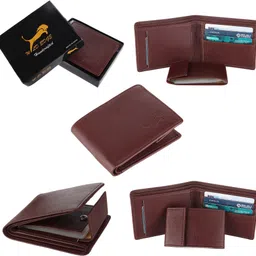 wild edge Men Brown Artificial Leather Money Clip - Mini image 4