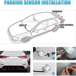 aarsh store Universal 4 White Reverse Parking Sensor-AF25N286 Universal 4 White Reverse Parking Sensor-AF25N286 Parking Sensor image 3