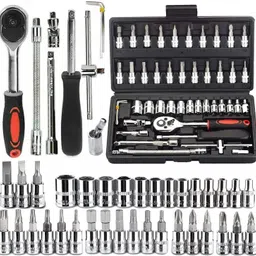 46 In 1 Pcs Tool Kit & Screwdriver and Socket Set,Hand Tool Kit Socket Set-image-27