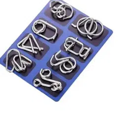 pluspicks Fun Fidget Metal Puzzles Train Your Brain Disentanglement Unlock Interlock Toys-picture-29