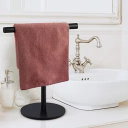 galaxy fashion point Premium Black T-Shape Towel Holder Stand Kitchen and Bathroom 12 inch 1 Bar Towel Rod-picture-21